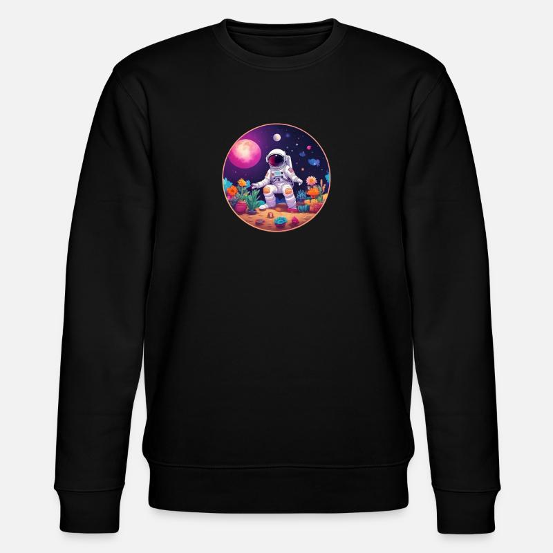 Gärtnernder Astronaut - Stanley/Stella Unisex Bio-Sweatshirt CHANGER  - Schwarz