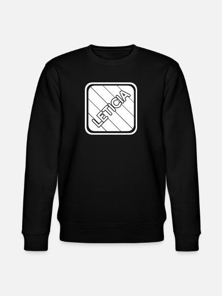 First name Leticia - Stanley/Stella CHANGER Unisex Organic Sweatshirt - black