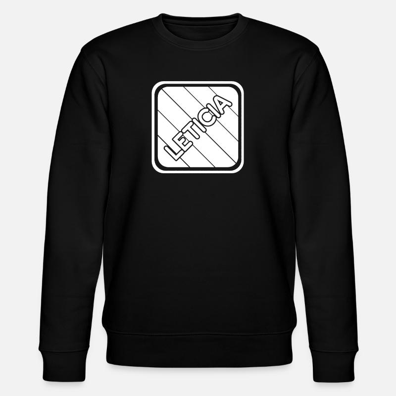 First name Leticia - Stanley/Stella CHANGER Unisex Organic Sweatshirt - black