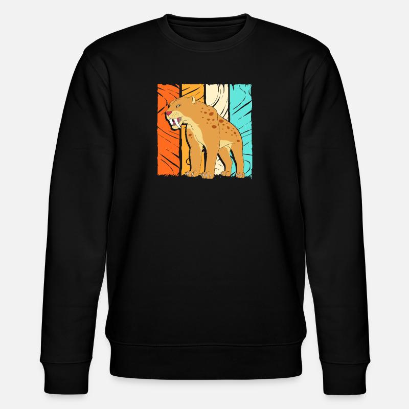 Tigre à dents de sabre - Sweat bio CHANGER Stanley/Stella Unisexe - noir