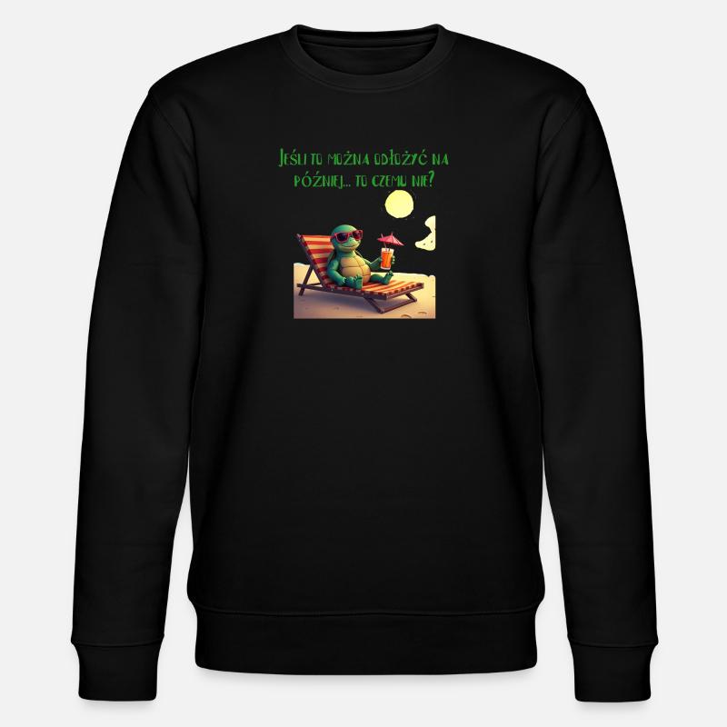 laid-back turtle - Stanley/Stella CHANGER Unisex Organic Sweatshirt - black