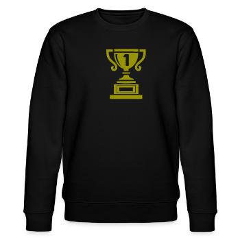 pokal 1 - Stanley/Stella Unisex Bio-Sweatshirt CHANGER  - Schwarz - Vorne - Nik (191cm) & Marisol (170cm)