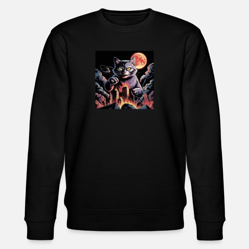 Catzilla - Stanley/Stella Unisex Bio-Sweatshirt CHANGER  - Schwarz