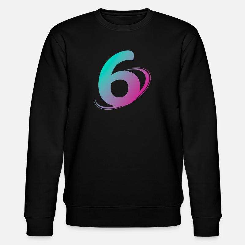 Nummer 6 mehrfarbig - Stanley/Stella Unisex Bio-Sweatshirt CHANGER - Schwarz