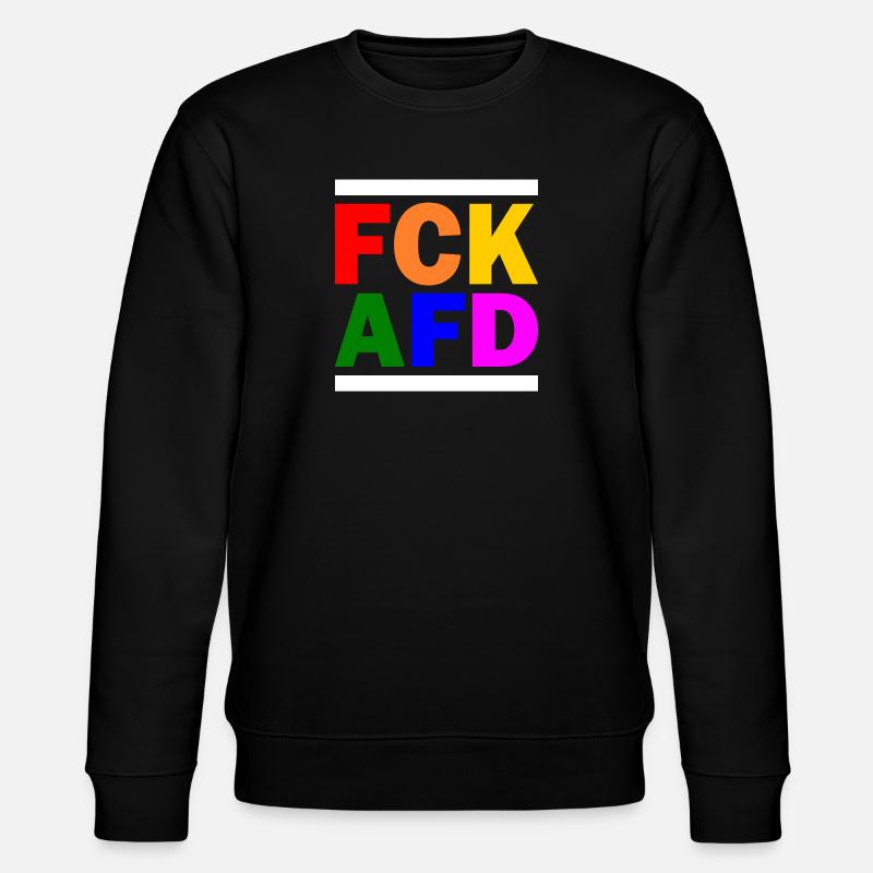 Fck afd - Stanley/Stella Unisex Bio-Sweatshirt CHANGER  - Schwarz