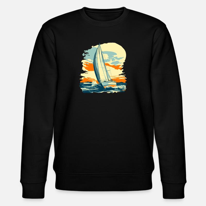Segelboot Design - Stanley/Stella Unisex Bio-Sweatshirt CHANGER  - Schwarz