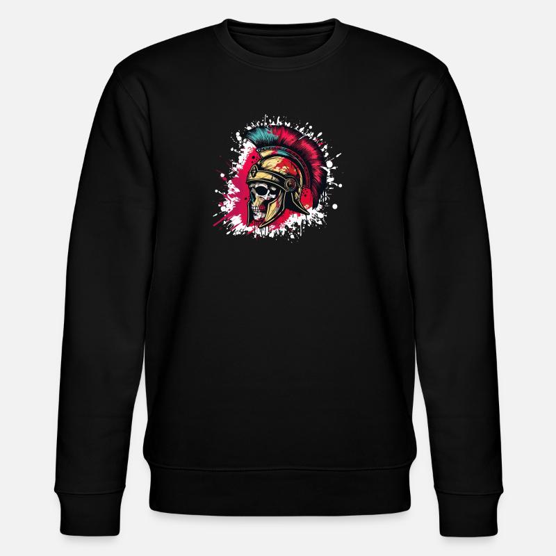 Spartan Skull Gladiator - Stanley/Stella CHANGER Unisex Organic Sweatshirt - black