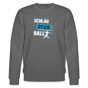 Schlagball 2025 Schlagballer Schlagballspieler 25 - Stanley/Stella Unisex Bio-Sweatshirt CHANGER  - Burgunderrot - Vorne - Nik (191cm) & Marisol (170cm)