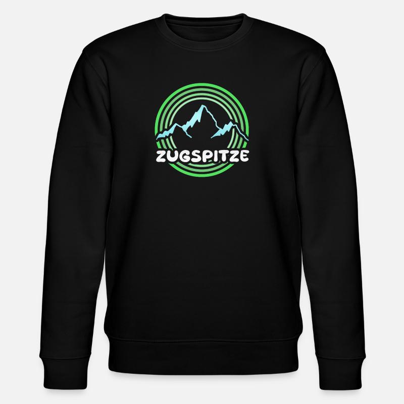 Zugspitze als Berg - Stanley/Stella Unisex Bio-Sweatshirt CHANGER  - Schwarz