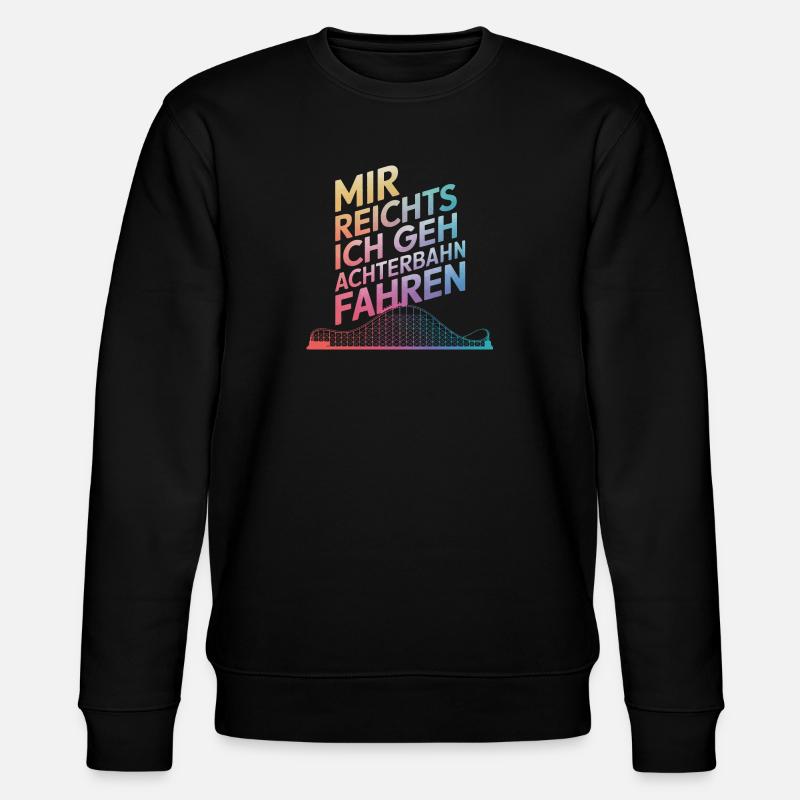 Achterbahn Freizeitpark Roller Coaster - Stanley/Stella Unisex Bio-Sweatshirt CHANGER  - Schwarz