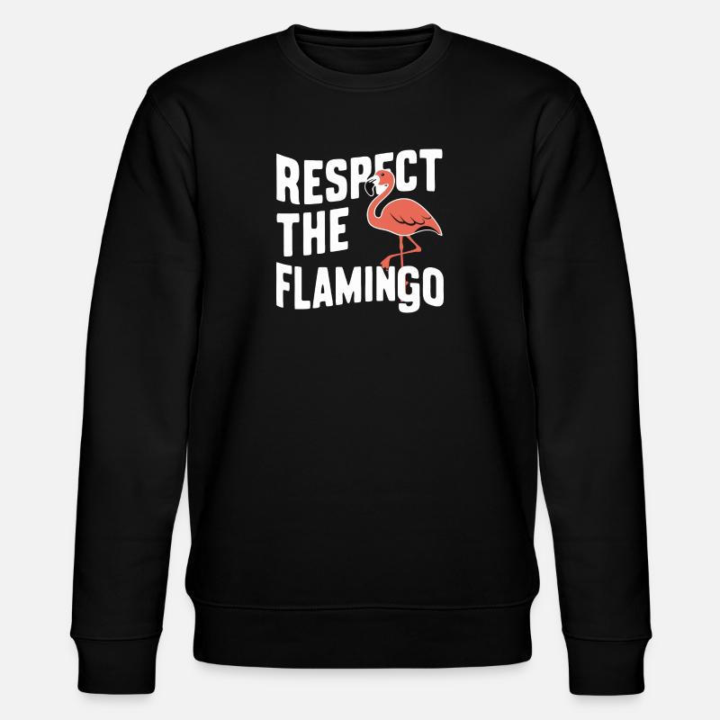 Flamant rose animal - Sweat bio CHANGER Stanley/Stella Unisexe - noir
