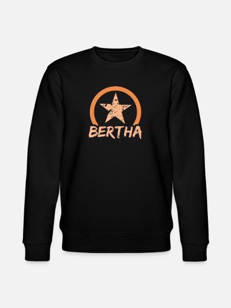 First name Bertha - Stanley/Stella CHANGER Unisex Organic Sweatshirt - black