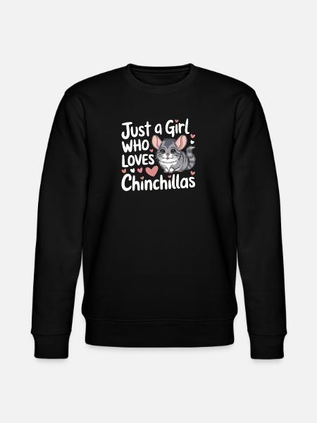 Chinchilla Chinchillas Mouse - Stanley/Stella CHANGER Unisex Organic Sweatshirt - black