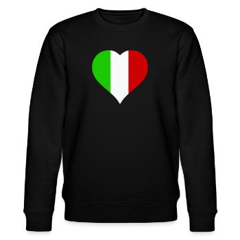 herz italien - Stanley/Stella Unisex Bio-Sweatshirt CHANGER  - Schwarz - Vorne - Nik (191cm) & Marisol (170cm)