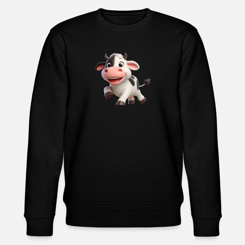 Kuh 2 - Stanley/Stella Unisex Bio-Sweatshirt CHANGER  - Schwarz