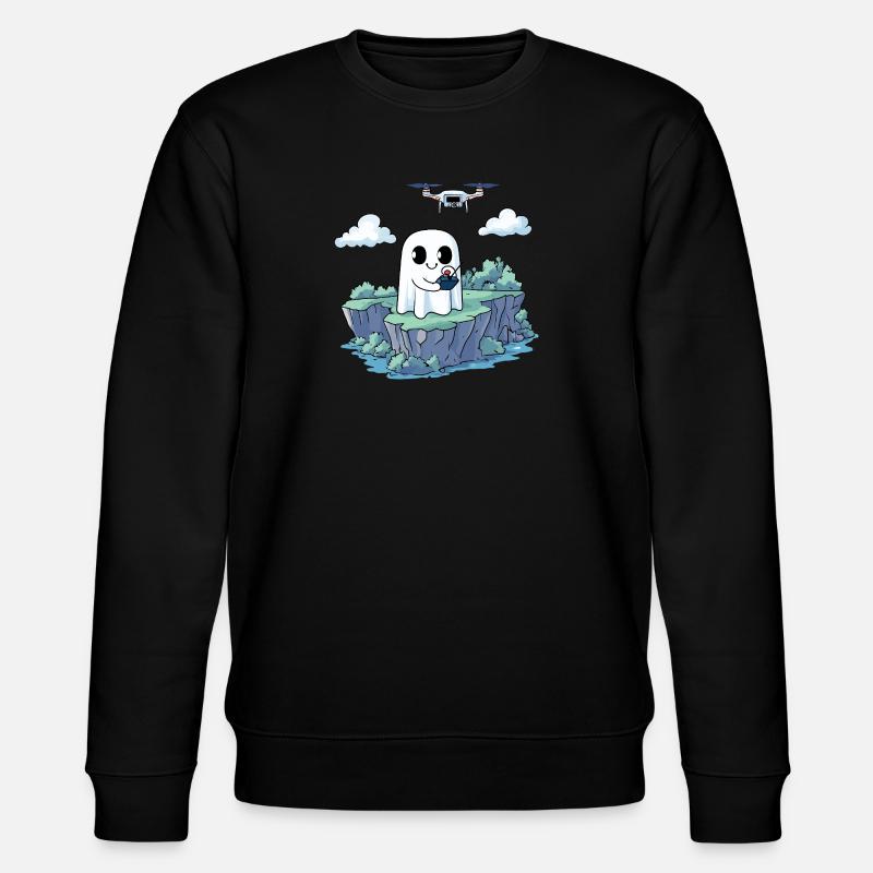Geist Drohne Halloween - Stanley/Stella Unisex Bio-Sweatshirt CHANGER  - Schwarz
