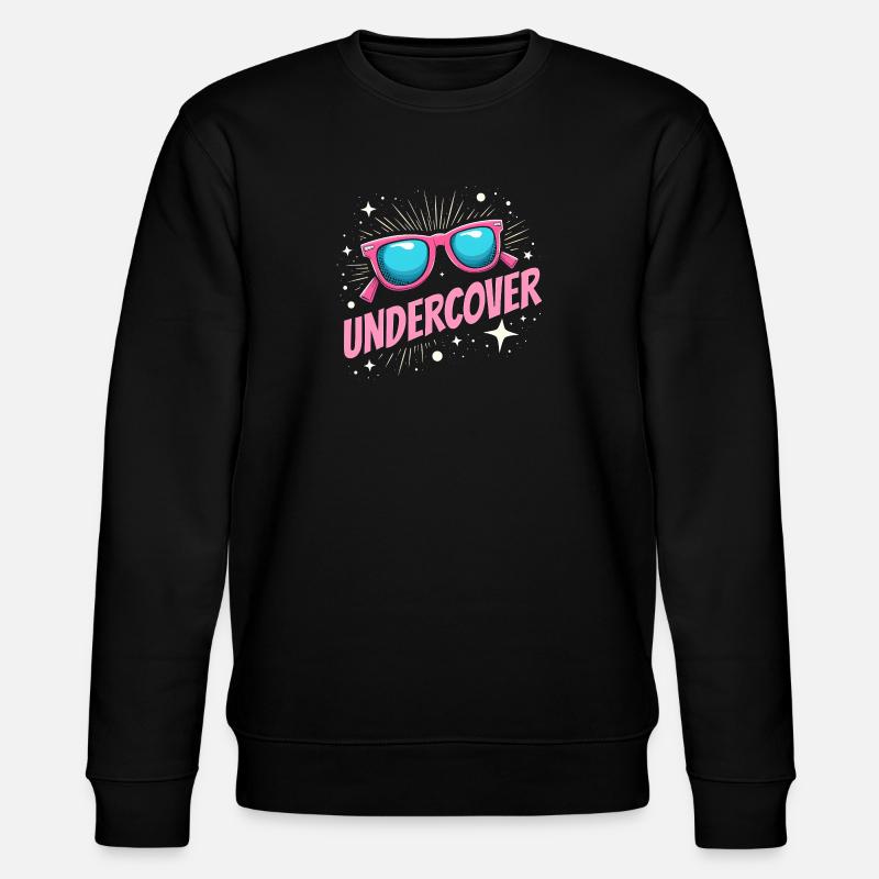 Undercover Costume - Sunglasses Fun - Stanley/Stella CHANGER Unisex Organic Sweatshirt - black