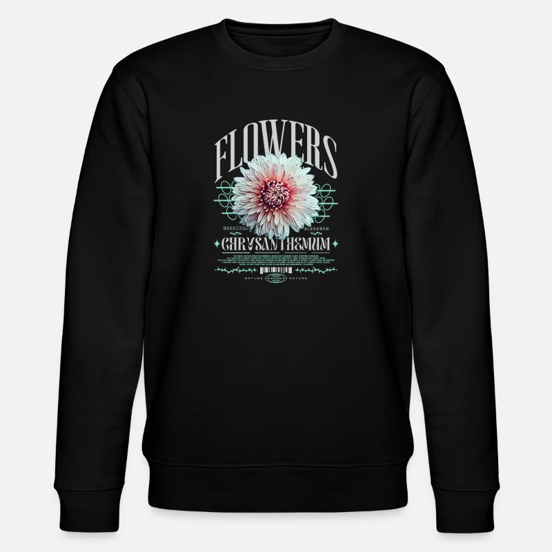 Chrysanthème Chrysanthèmes - Sweat bio CHANGER Stanley/Stella Unisexe - noir