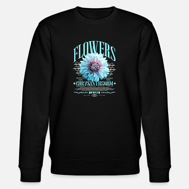 Chrysantheme Chrysanthemen - Stanley/Stella Unisex Bio-Sweatshirt CHANGER  - Schwarz