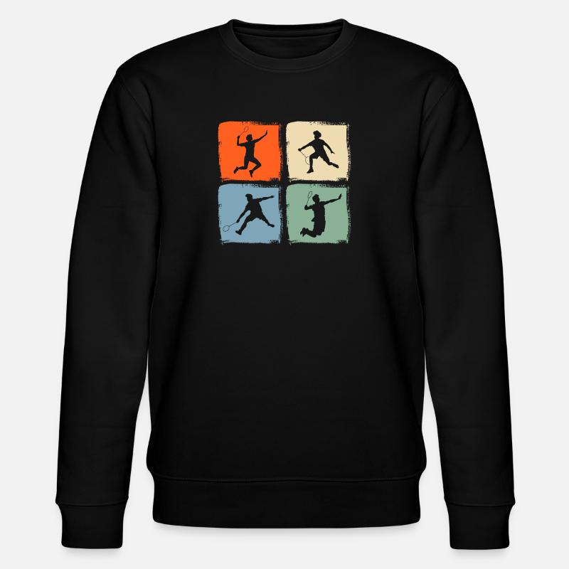 Federball Badminton - Stanley/Stella Unisex Bio-Sweatshirt CHANGER  - Schwarz