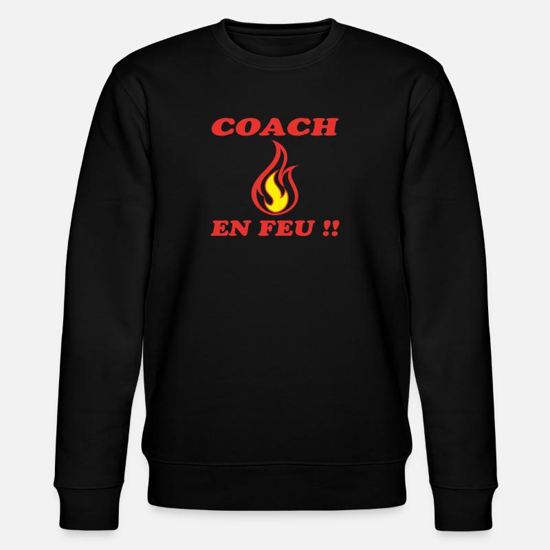 COACH ON FIRE - Stanley/Stella CHANGER Unisex Organic Sweatshirt - black
