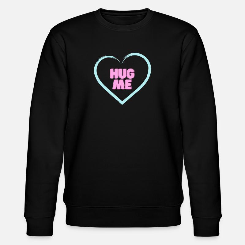 HUG ME - Stanley/Stella Unisex Bio-Sweatshirt CHANGER  - Schwarz