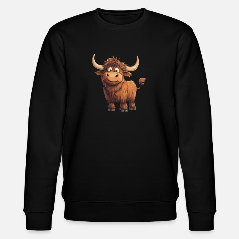 Schottisches Hochlandrind - Stanley/Stella Unisex Bio-Sweatshirt CHANGER  - Schwarz