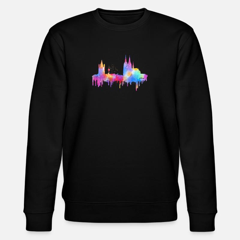 Skyline Köln - Bunt - Stanley/Stella Unisex Bio-Sweatshirt CHANGER  - Schwarz