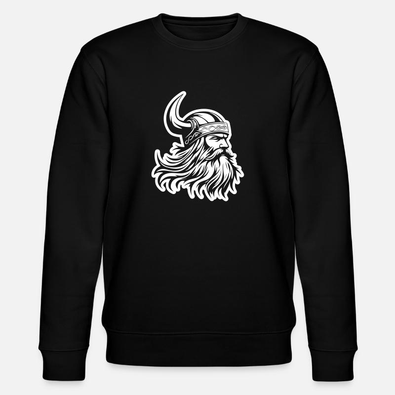 Wikinger Kopf - Stanley/Stella Unisex Bio-Sweatshirt CHANGER  - Schwarz
