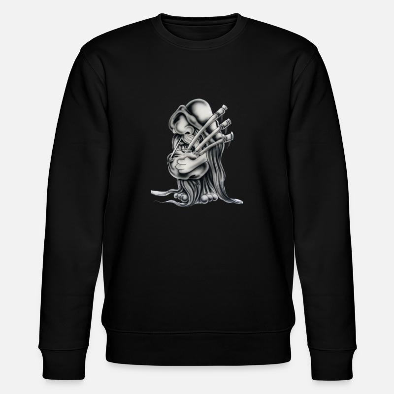 Dudelsackgnom - Stanley/Stella Unisex Bio-Sweatshirt CHANGER  - Schwarz
