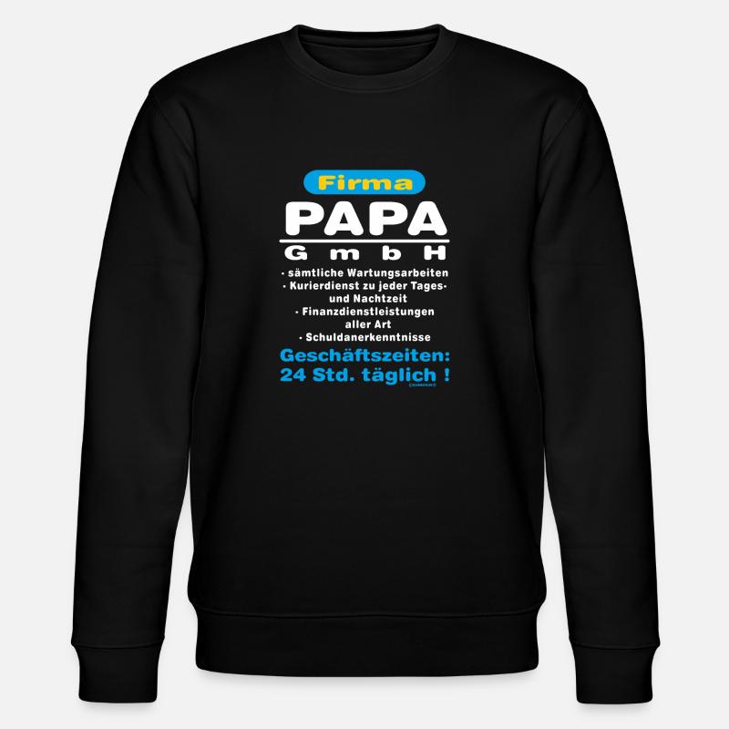 Firma Papa Gmbh RAHMENLOS® - Stanley/Stella Unisex Bio-Sweatshirt CHANGER  - Schwarz