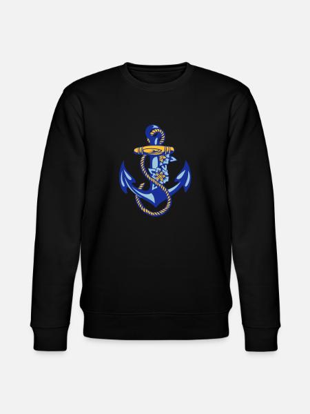 sailor anchor * - Stanley/Stella CHANGER Unisex Organic Sweatshirt - black
