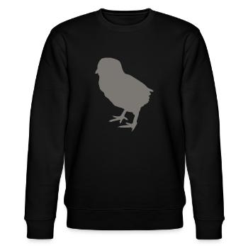 chick - Stanley/Stella CHANGER Unisex Organic Sweatshirt - black - Front - Nik (191cm) & Marisol (170cm)
