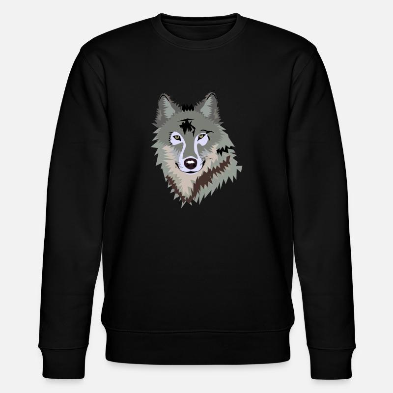 Wolf - Stanley/Stella Unisex Bio-Sweatshirt CHANGER  - Schwarz