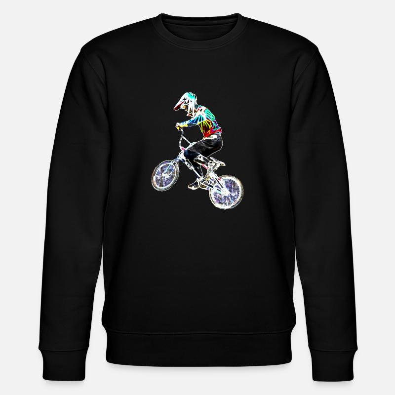 bmx racing - Stanley/Stella Unisex Bio-Sweatshirt CHANGER  - Schwarz