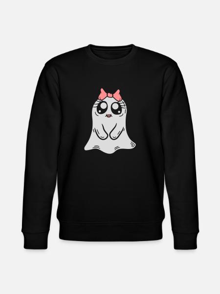 Comic Little Ghost Girl - Stanley/Stella CHANGER Unisex Organic Sweatshirt - black