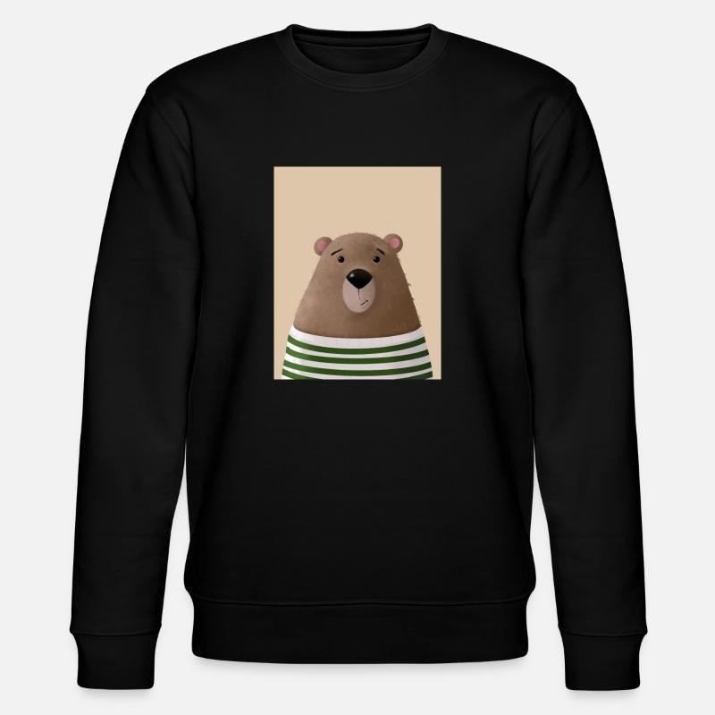Bär - Stanley/Stella Unisex Bio-Sweatshirt CHANGER  - Schwarz