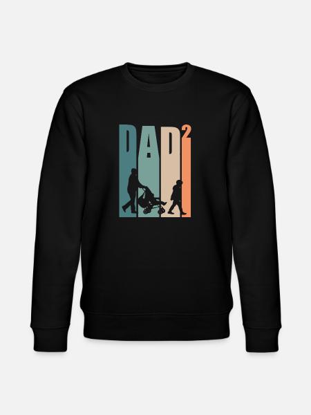 Papa Papa Beste Papa Cadeau - Stanley/Stella Uniseks bio-sweatshirt CHANGER  - zwart