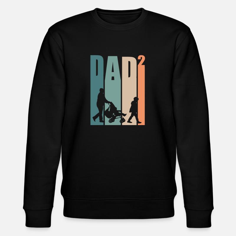 Dad Daddy Best Dad Gift - Stanley/Stella CHANGER Unisex Organic Sweatshirt - black