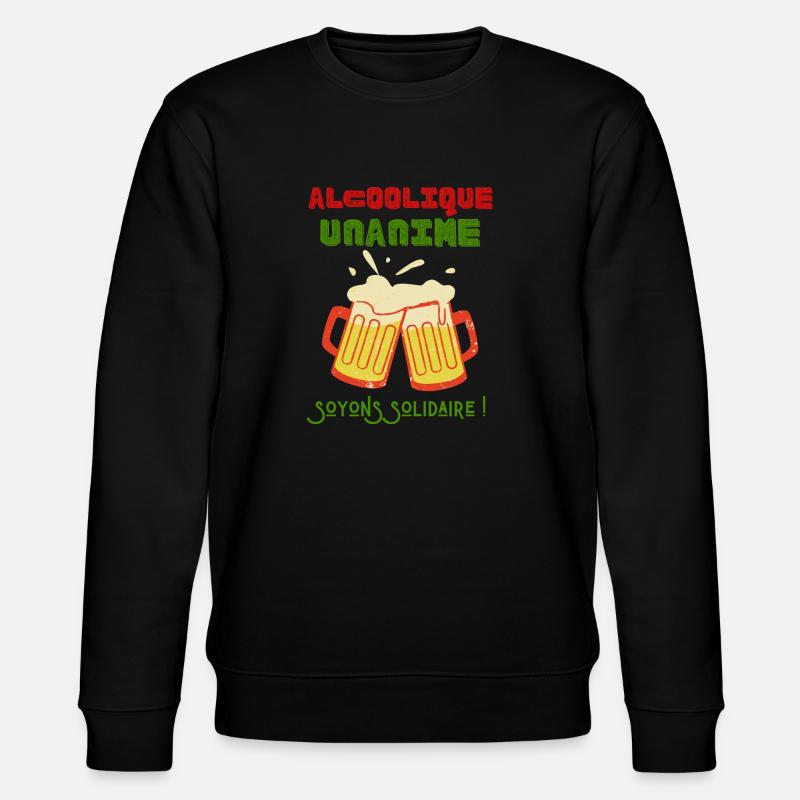 Einstimmiger Alkoholiker - Stanley/Stella Unisex Bio-Sweatshirt CHANGER  - Schwarz