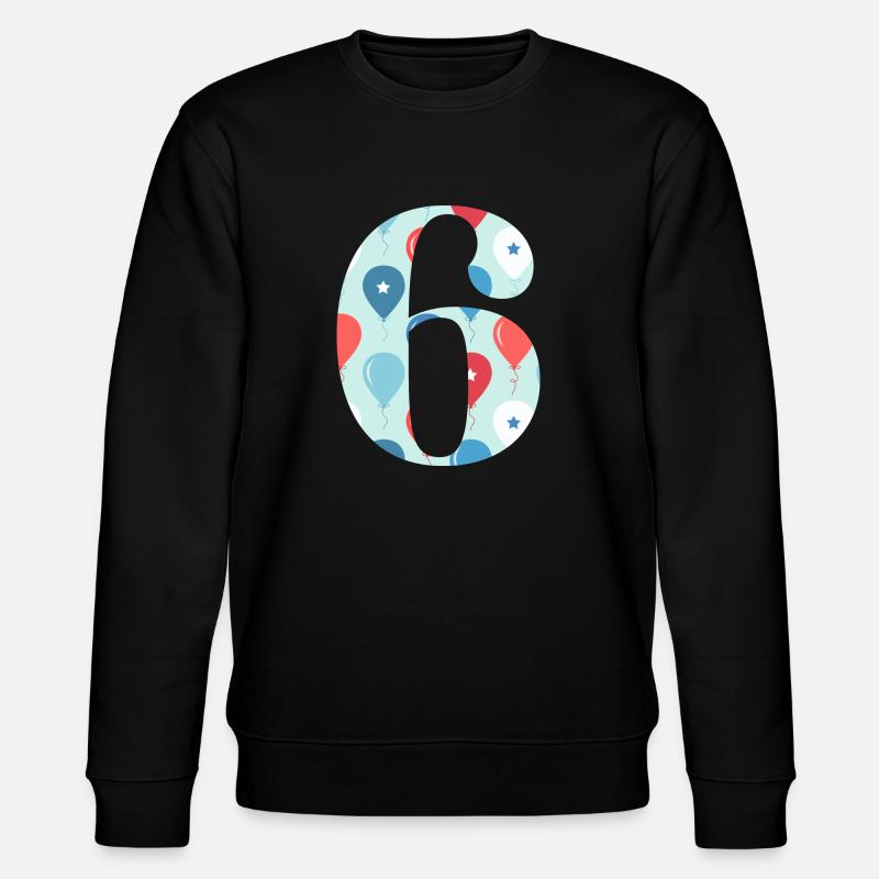 6th anniversary balloon - Stanley/Stella CHANGER Unisex Organic Sweatshirt - black