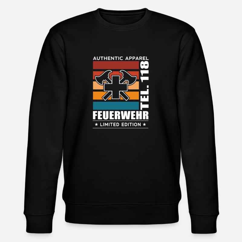 Feuerwehr - Stanley/Stella Unisex Bio-Sweatshirt CHANGER - Schwarz