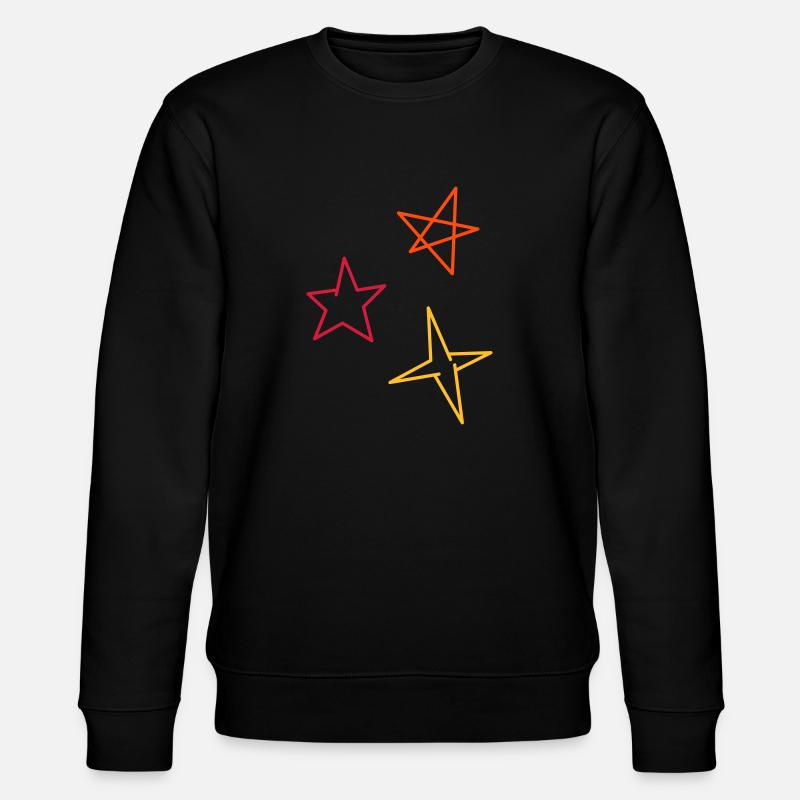 Sterne dreifarbig - Stanley/Stella Unisex Bio-Sweatshirt CHANGER  - Schwarz