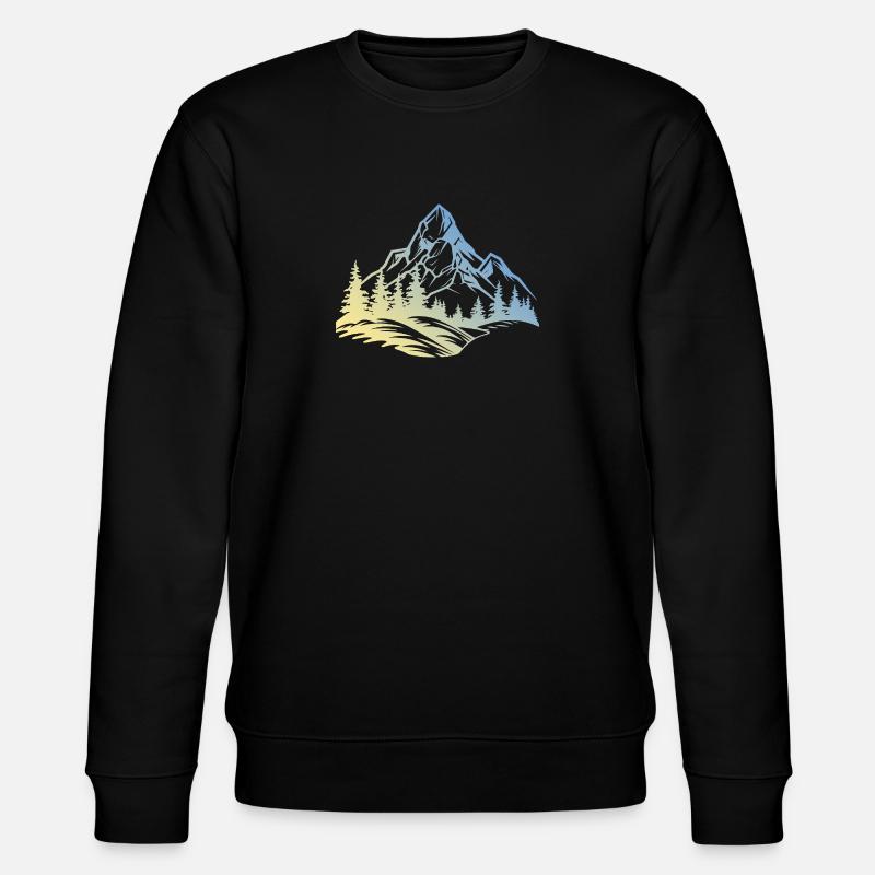 Mountains Nature - Stanley/Stella CHANGER Unisex Organic Sweatshirt - black