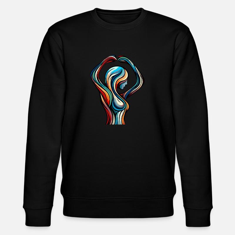 Bunte Frau - Stanley/Stella Unisex Bio-Sweatshirt CHANGER  - Schwarz