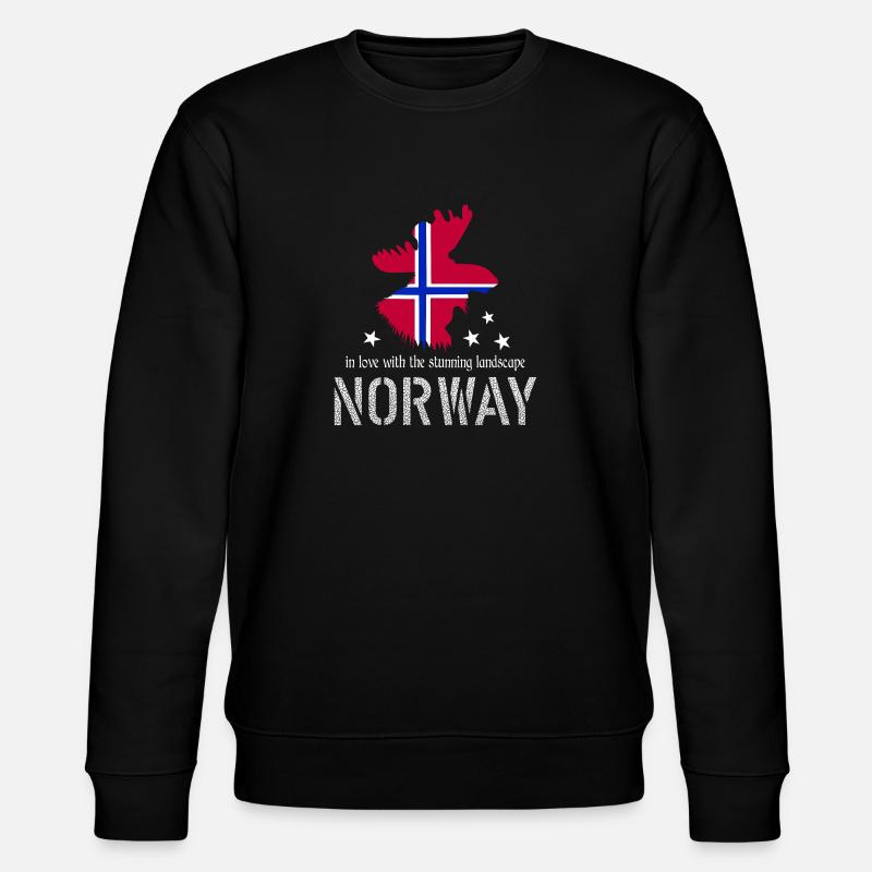 Norway Elche - Stanley/Stella CHANGER Unisex Organic Sweatshirt - black