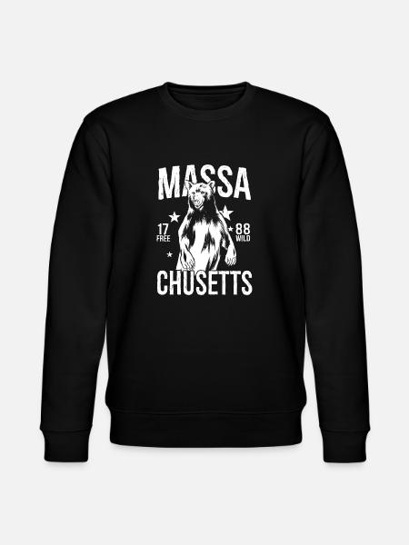 Massachusetts - Stanley/Stella CHANGER Unisex Organic Sweatshirt - black