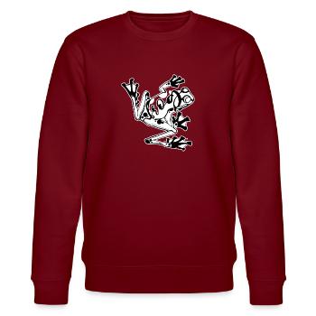 Grenouille // Illustration - Sweat bio CHANGER Stanley/Stella Unisexe - bordeaux - Devant - Nik (191cm) & Marisol (170cm)