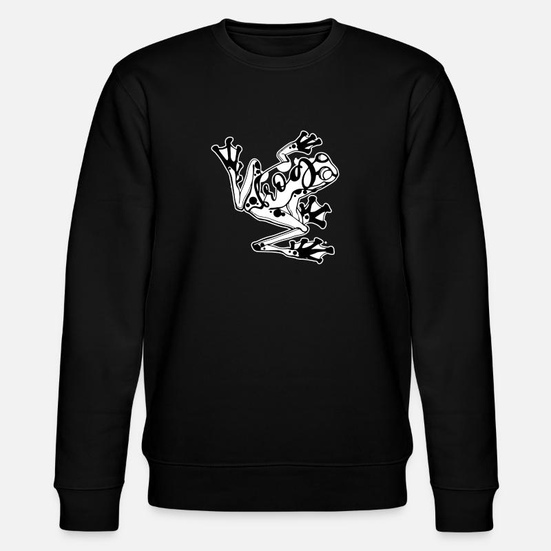 Frosch // Illustration - Stanley/Stella Unisex Bio-Sweatshirt CHANGER  - Schwarz