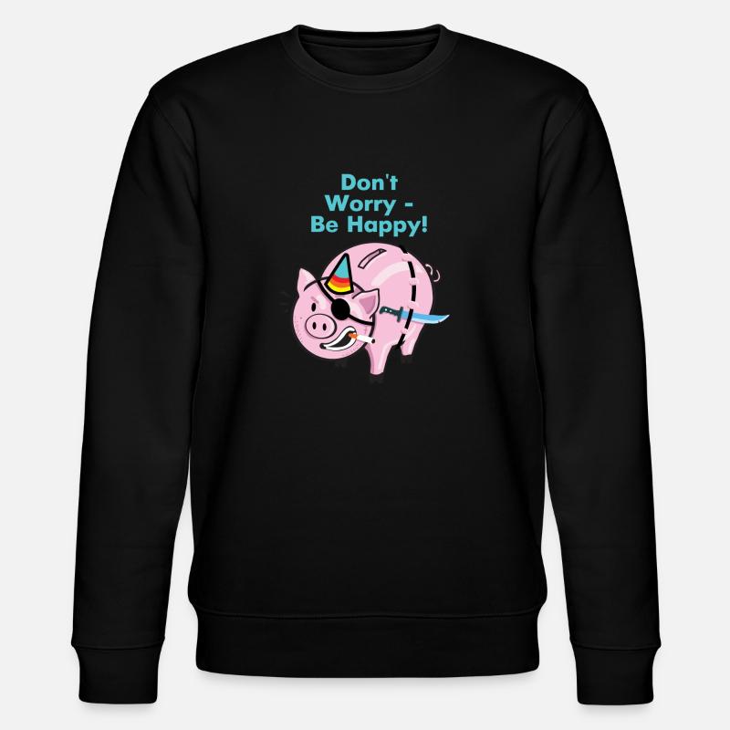 Pirate pig - Stanley/Stella CHANGER Unisex Organic Sweatshirt - black